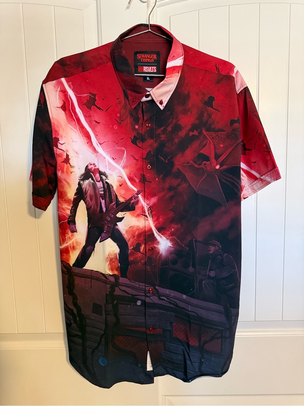 RSVLTS x Stranger Things “Most Metal Ever” Button Down XL